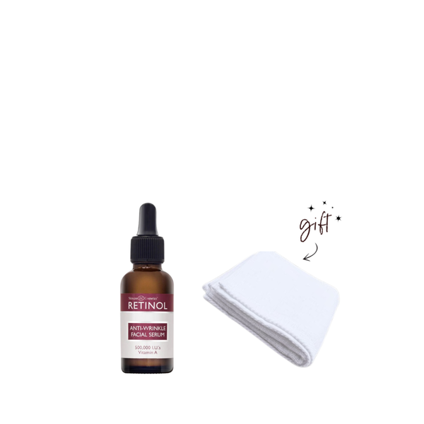 Retinol Anti-Wrinkle Facial Serum + Free Towel Bundle