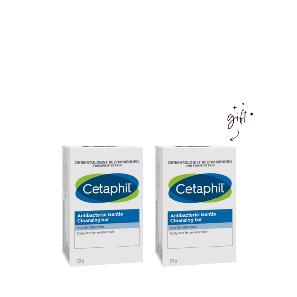 Cetaphil Antibacterial Gentle Cleansing Bar Buy 1 Get 1 Bundle