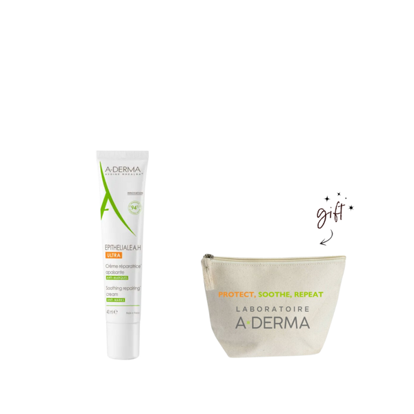 A-Derma Epitheliale A.H Duo Ultra Repairing Cream + Free Pouch Bundle