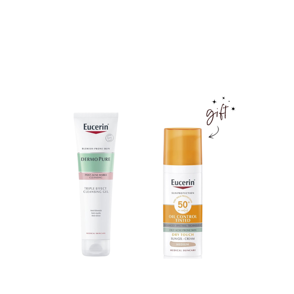 Eucerin Triple Effect Cleanser + FRee Sunscreen Bundle