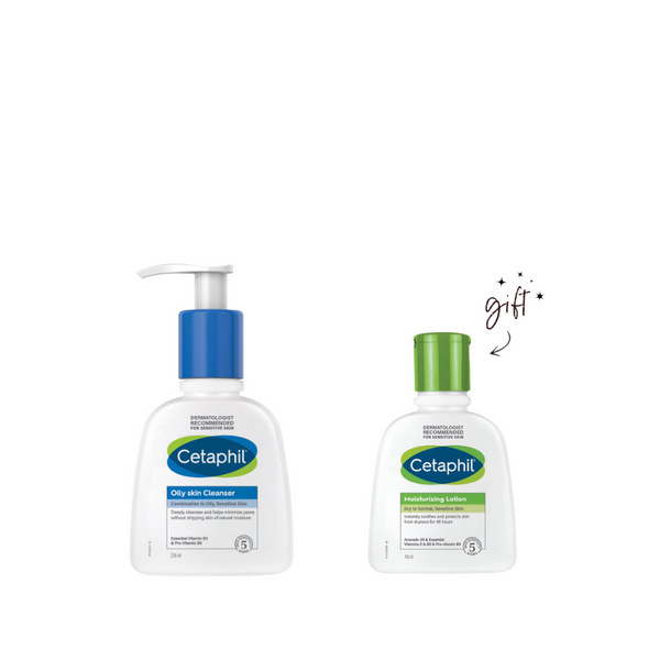 Cetaphil Oily Skin Cleanser + Free Moisturizing Lotion Bundle