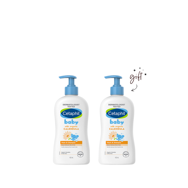 Cetaphil Baby Calendula Wash & Shampoo Buy 1 Get 1 Bundle