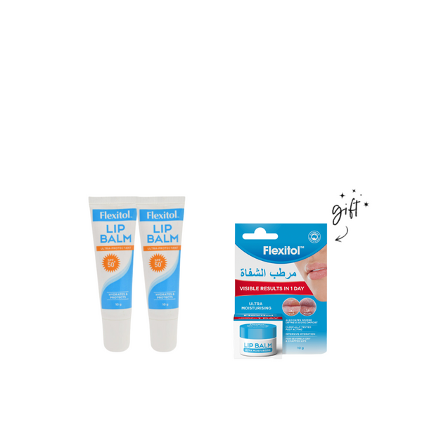 Flexitol Lip Balm SPF 50 Duo Bundle + Free Lip Balm Jar