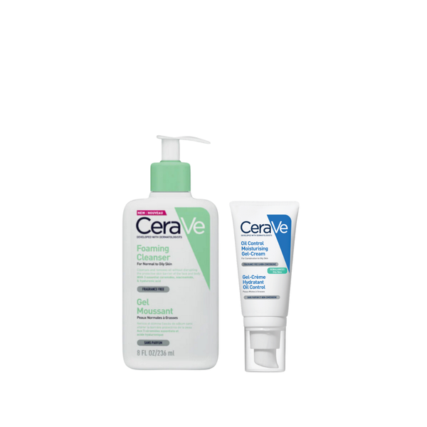 CeraVe Foaming Cleanser & Oil Control Moisturiser Bundle At 25% Off