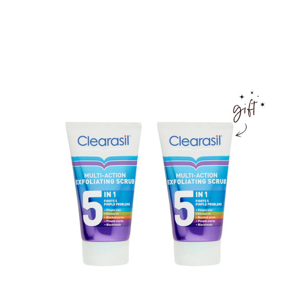 Clearasil Multi Action 5 in 1 Exfoliating Scrub Buy 1 Get 1 Bundle