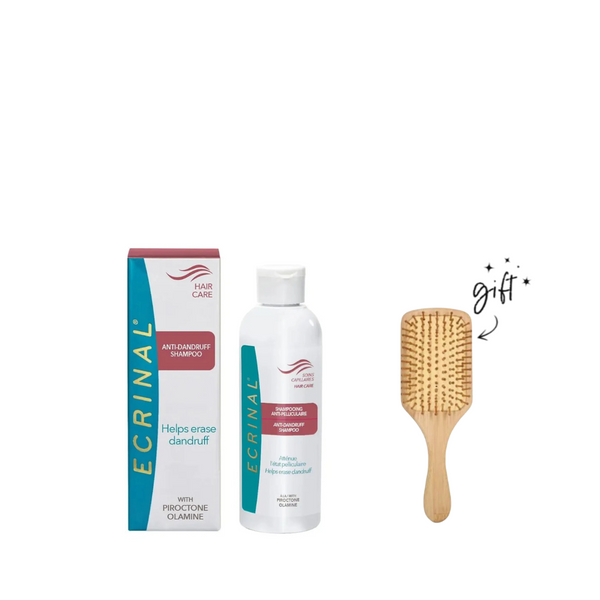 Ecrinal Anti-Dandruff Shampoo + Free Hair Brush Bundle