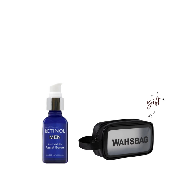 Retinol Skincare Men Serum + Free Washbag Bundle