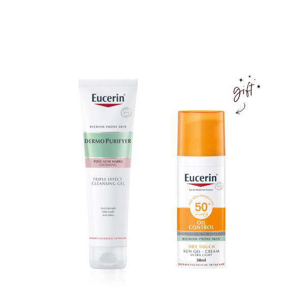 Eucerin Triple Effect Cleanser + FRee Sunscreen Bundle