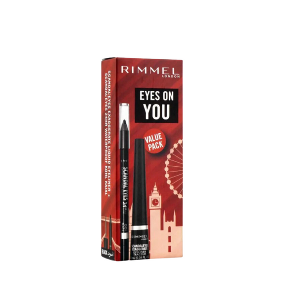 Rimmel Exag Liq Lin + Free Scand Water Proof Kohl Set