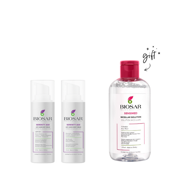 Biosar Serenity Day and Night Bundle + Free Micellar