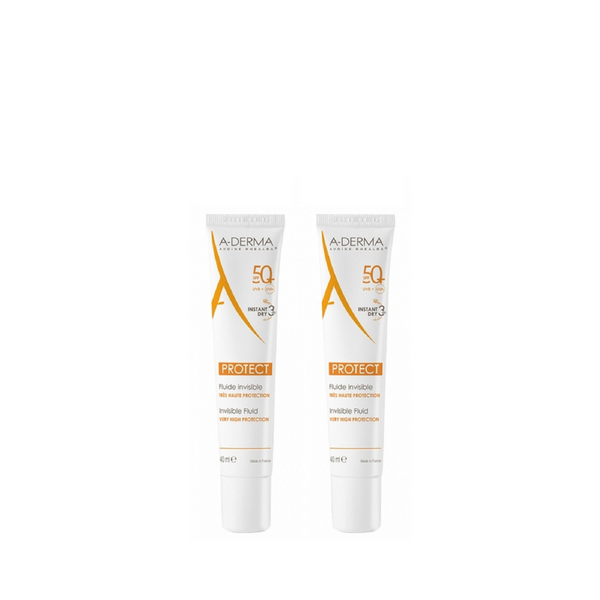 A-Derma Protect Fluid Invisible SPF 50+ Duo At 20% Off