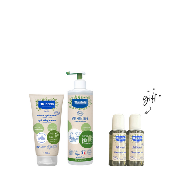 Mustela Bio-Organic Micellar Water & Cream Bundle + Free Minis