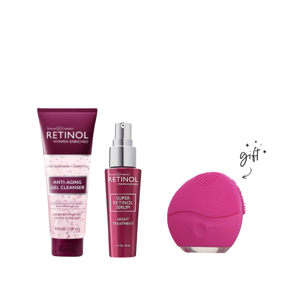 Retinol Skincare Serum And Cleanser + Free Massager Bundle