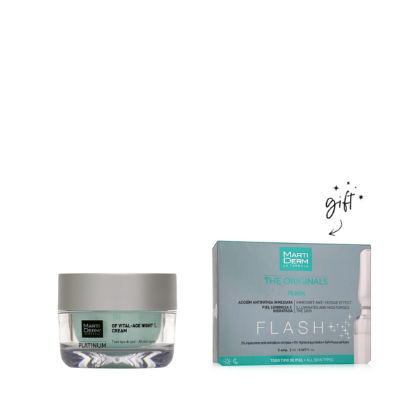 MartiDerm Platinum Cream + Free Flash Ampoules Bundle