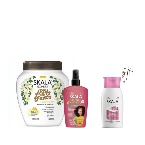 Skala Expert Jasmine Cream And Detangling Spray Bundle + Free Moisturizer