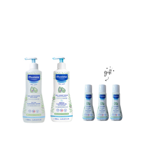 Mustela Normal Skin Baby Cleansing Bundle + Free Minis