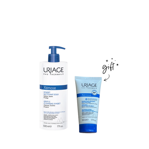 Uriage Xemose Gentle Cleansing Syndet + Free Balm Bundle