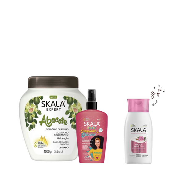 Skala Avocado Hair Mask And Detangling Spray Bundle + Free Moisturizer