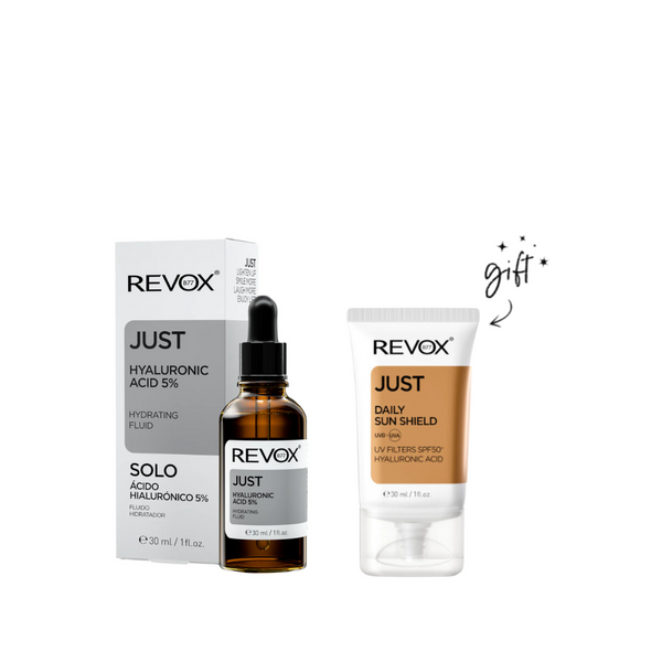 Revox B77 Just Hyaluronic Acid 5% + Free Sun Shield Bundle