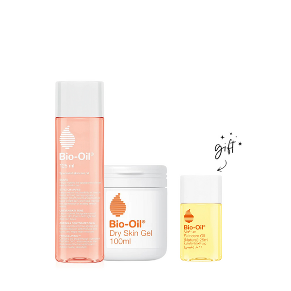 Bio-Oil Skincare Oil & Dry Skin Gel Bundle + Skincare Oil Natural Gift