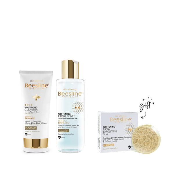 Beesline Whitening Cleanser And Toner Bundle + Free Whitening Soap