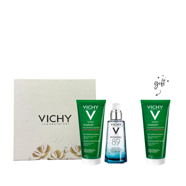 Vichy Mineral 89 x Normaderm Cleanser Bundle + Free Gift