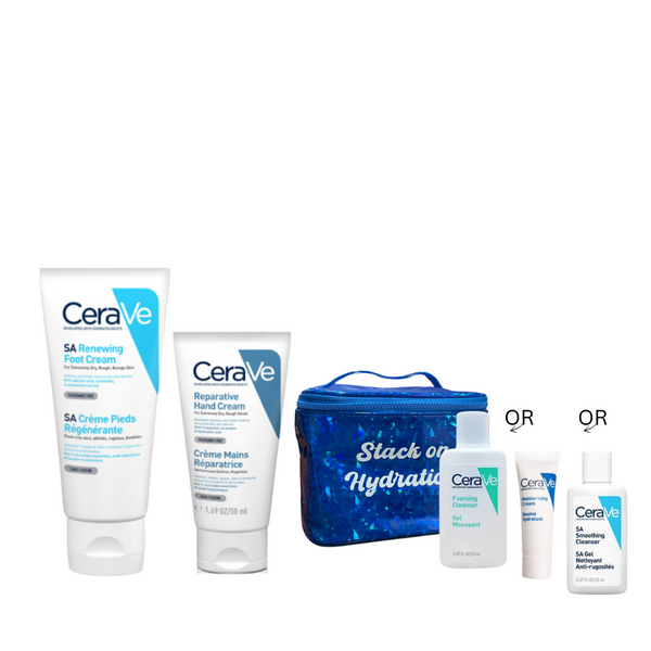 CeraVe Foot And Hand Cream Bundle + Free Pouch And Mini