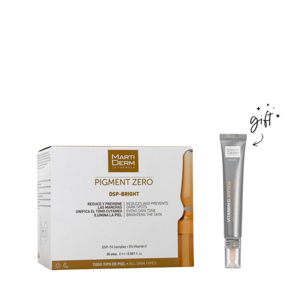 MartiDerm Pigment Zero Dsp-Bright Ampoules + Vitamin C Bundle