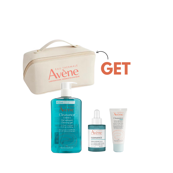 Avène Cleanance Bundle + Free White Pouch