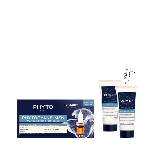 Phyto Phytocyane Men Ampoules + Free 2xShampoo Bundle