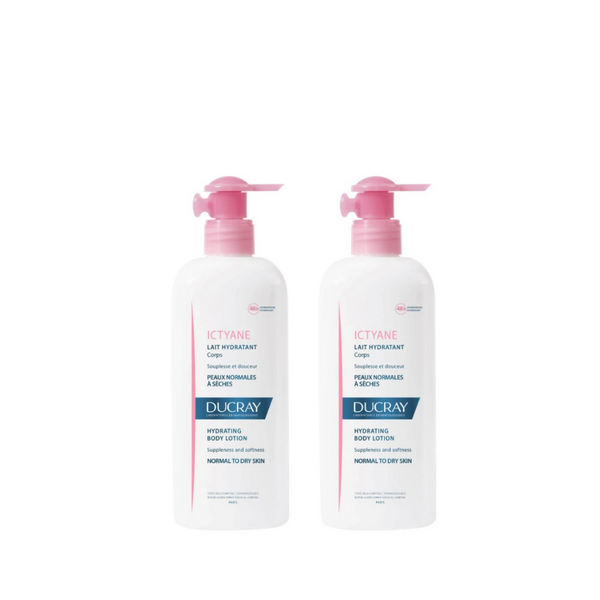 Ducray Ictyane Moisturizing Body Milk 400ml (1+1) Bundle