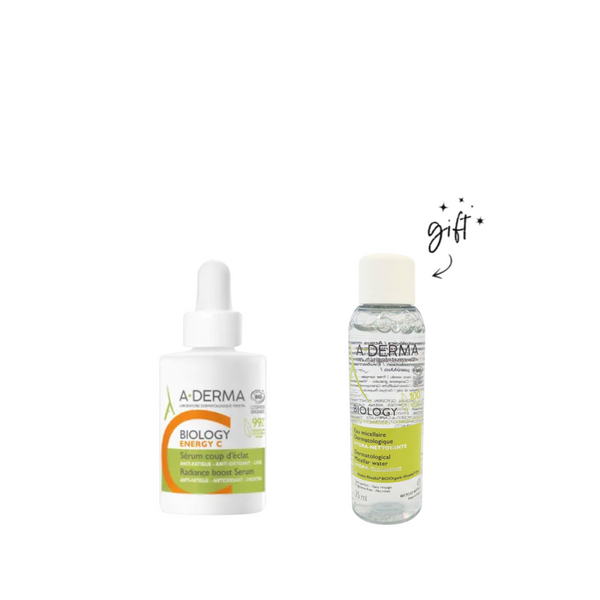 A-derma Biology Energy C Serum + Free Micellar Water Bundle