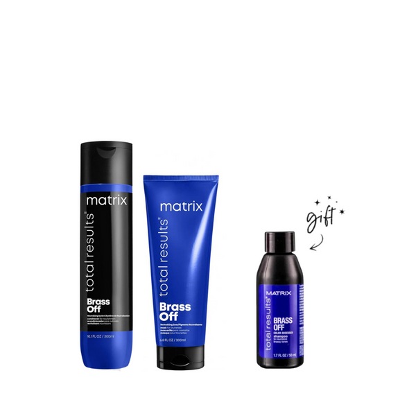 Matrix Brass Off Conditioner And Mask Bundle + Free Shampoo