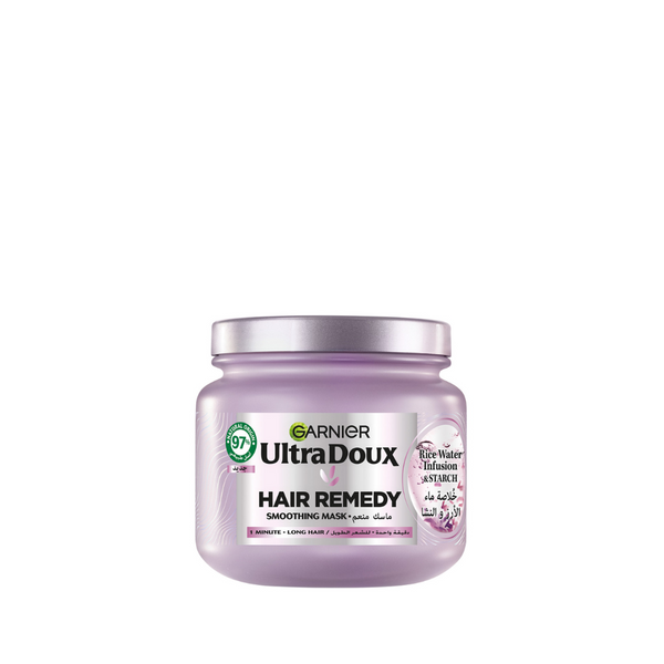 Garnier Ultra Doux Rice Water Infusion & Starch Hair Remedy Mask, Smooth And Shine