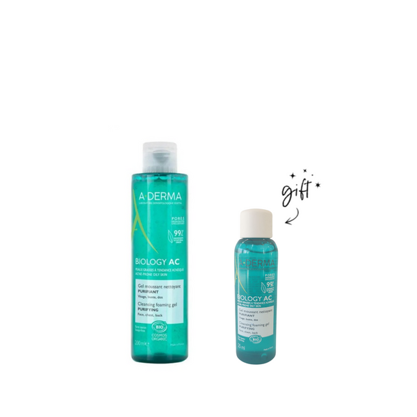 A-Derma Biology Ac Purifying Foaming Gel + Free Cleanser Bundle