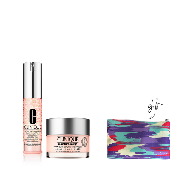 Clinique Moisture Surge Concentrate & Hydrator Bundle + Free Pouch & Minis