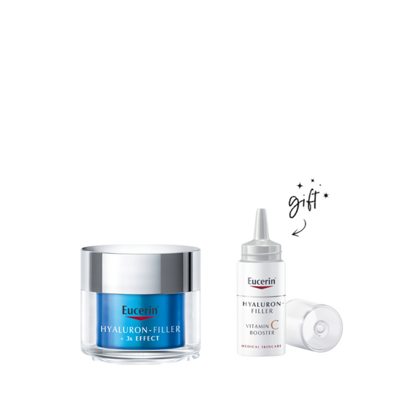 Eucerin Hyaluron- Filler Night Cream + Free Serum Bundle