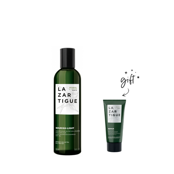 Lazartigue Nourish-Light Shampoo + Free Mini Bundle