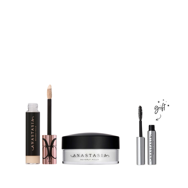 Anastasia Beverly Hills Concealer And Setting Powder Bundle + Free Mini Brow Gel