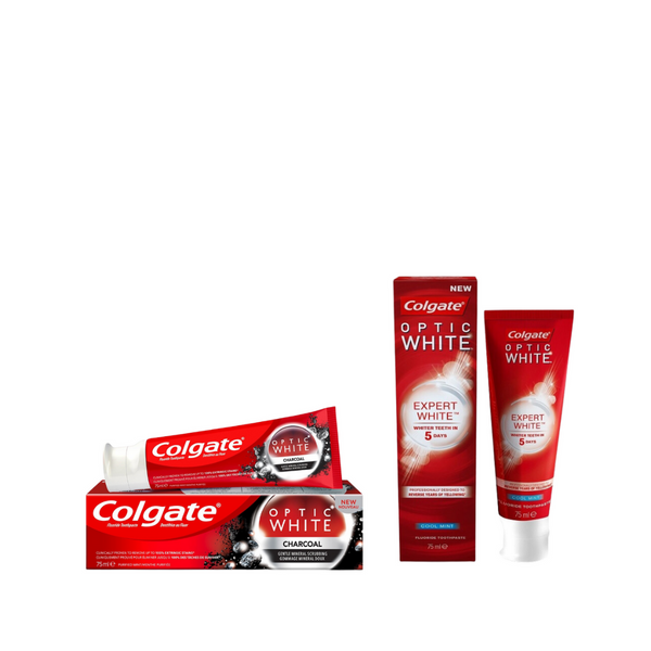 Colgate Optic White Expert x Charcoal Bundle At 25% Off