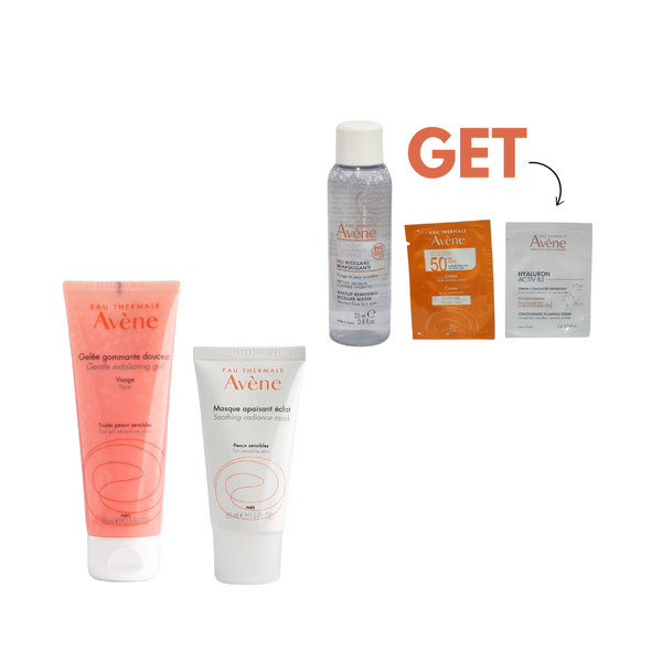 Avène Scrub And Mask Bundle + Free Gifts