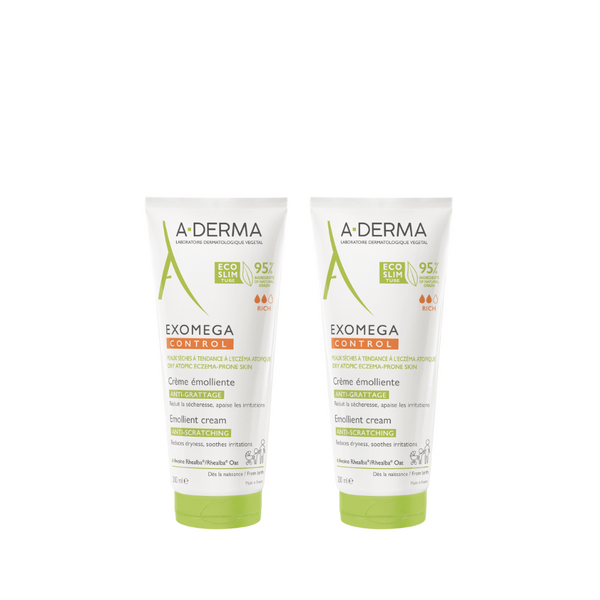 A-Derma Exomega Control Anti-Scratching Emollient 200ml (1+1) Bundle