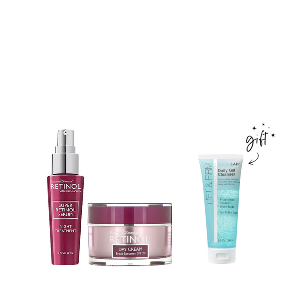 Retinol Skincare Super Serum & Cream Bundle + Free Cleanser