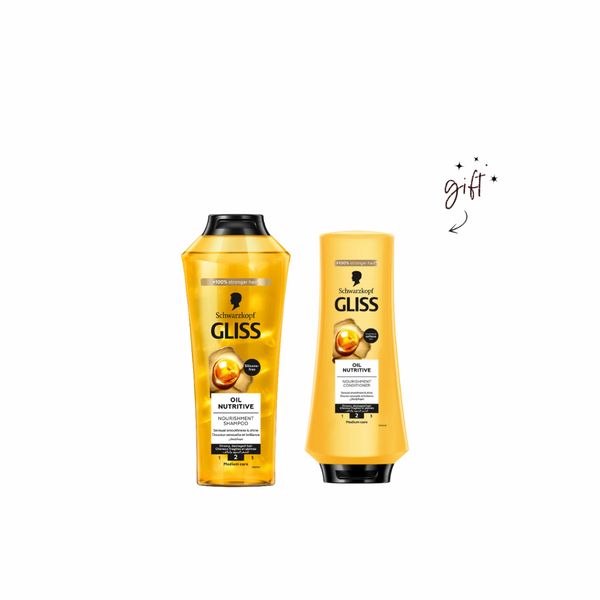 Schwarzkopf Gliss Shampoo + Free Conditioner Bundle