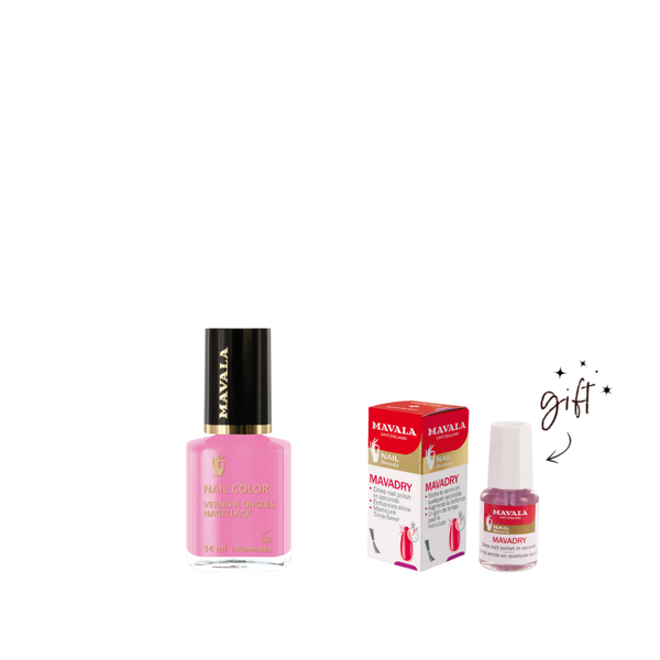 Mavala Pinktober Nail Polish + Free Mava Dry Bundle