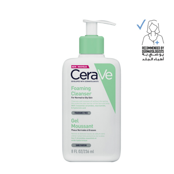 CeraVe Foaming Cleanser For Normal To Oily Skin With Hyaluronic Acid