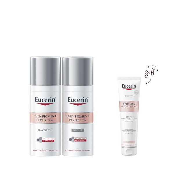 Eucerin Even Pigment Day And Night Bundle + Cleansing Foam Gift