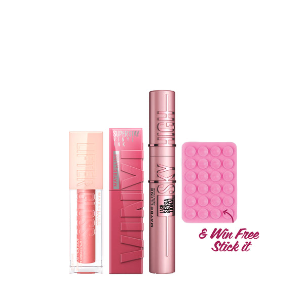 Maybelline Sky High x Lifter Gloss x Vinyl Ink Bundle At 20% Off + Free Mobile Gift