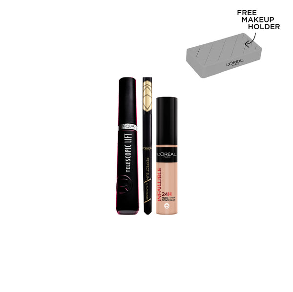L'Oréal Paris Eye Makeup Basics Bundle At 20% Off + Free Brush Holder