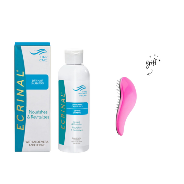 Ecrinal Dry Hair Shampoo + Free Hair Brush Bundle